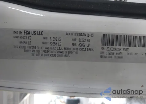 2016 Dodge Charger Police z USA, uszkodzony, nr VIN 2C3CDXATXGH133863